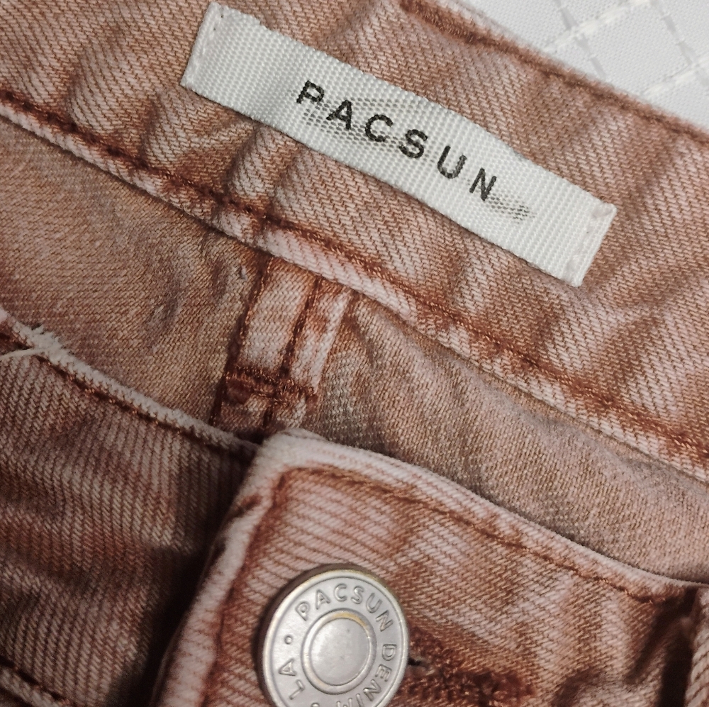 PacSun Distressed Pink Jeans with flower Design - Picture 6 of 8